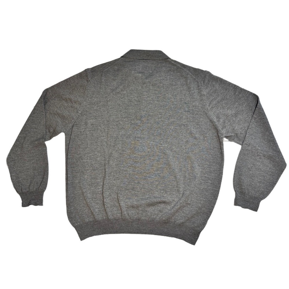 Nordstrom Men's Gray Collared Long Sleeve Merino Wool Sweater XXL - Picture 2 of 5